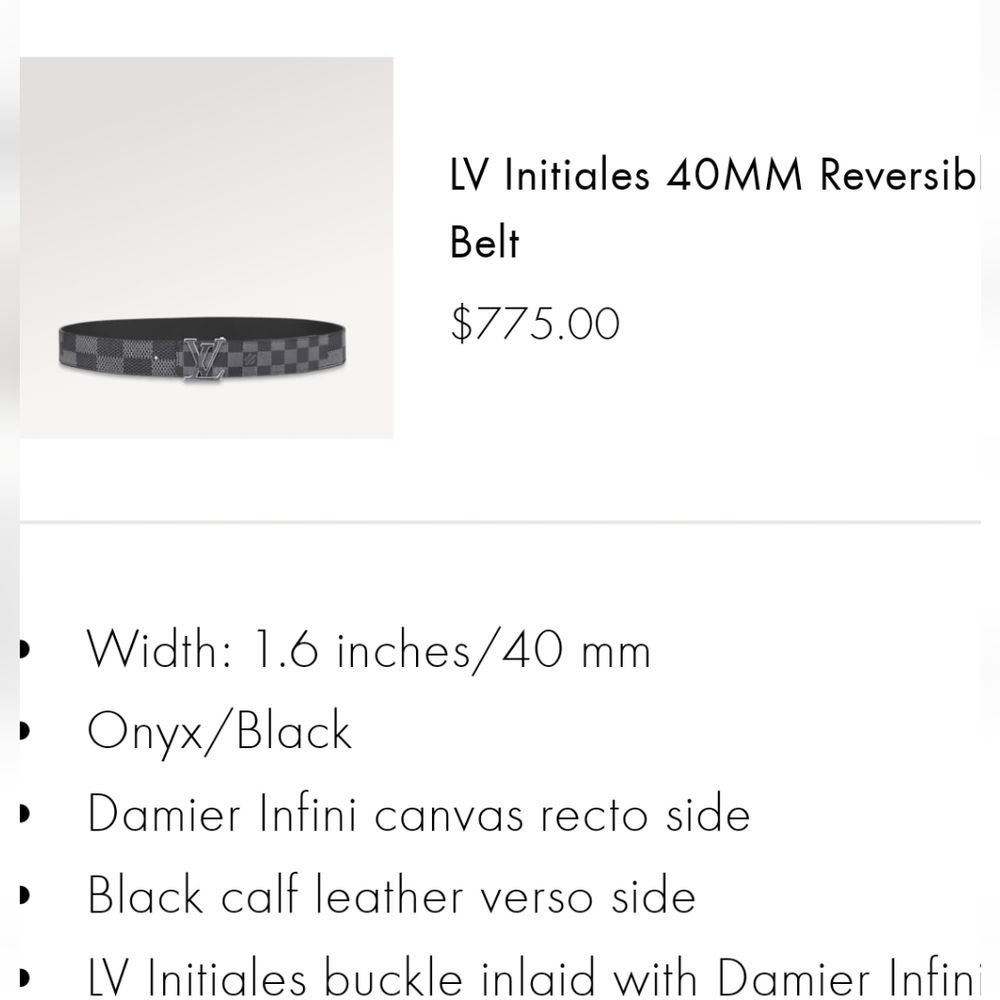 Never been worn Louis Vuitton belt. 90cm - Picture 3 of 4